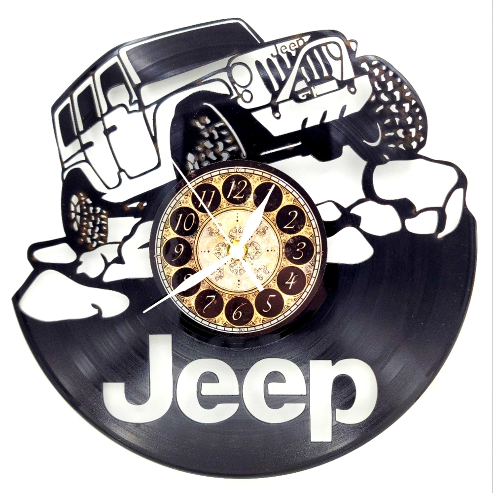 4 Door JEEP Wrangler vinyl record clock